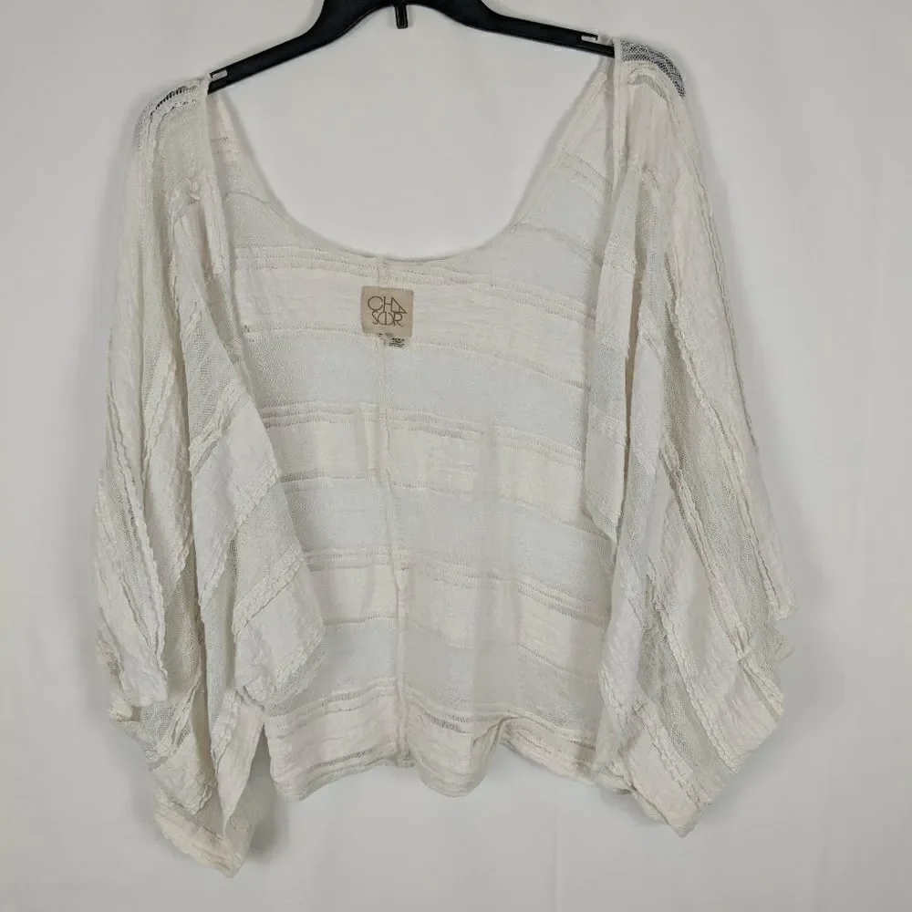 Chaser Classic Kimono In Lace White Women's Size X